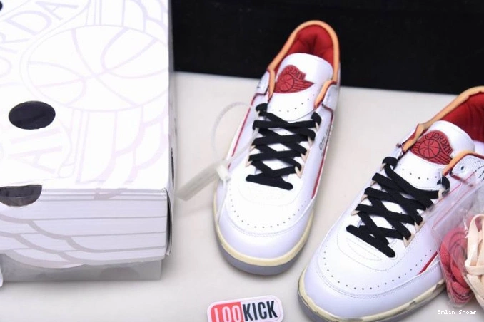 Bmlin Shoes Jordan Low White Red SP 2 Off-White DJ4375-106 Retro 0812